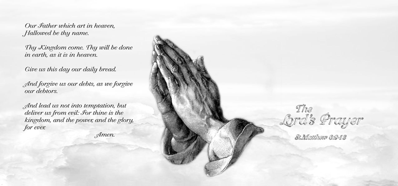 Lords Prayer Clouds White Silver